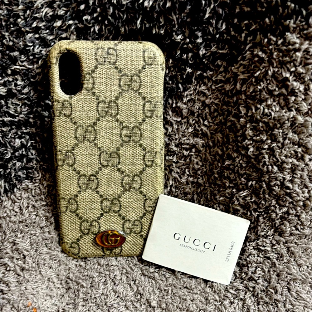 Gucci Beige and Brown Phone Case